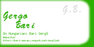 gergo bari business card